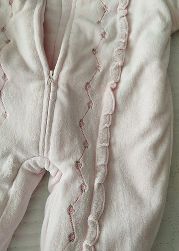 Pembe Nakışlı Bebek Kız Tulumu - Görsel 3