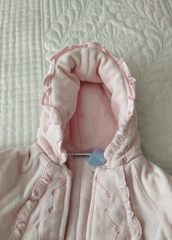 Pembe Nakışlı Bebek Kız Tulumu - Görsel 5