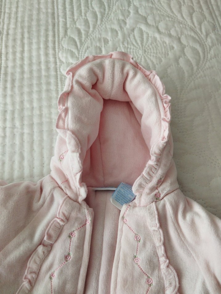 Pembe Nakışlı Bebek Kız Tulumu - Görsel 5