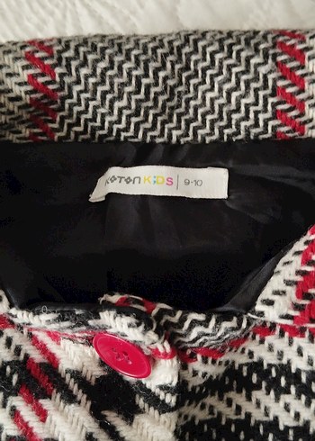 Düğmeli Ekose kız cocukPanço - Görsel 3