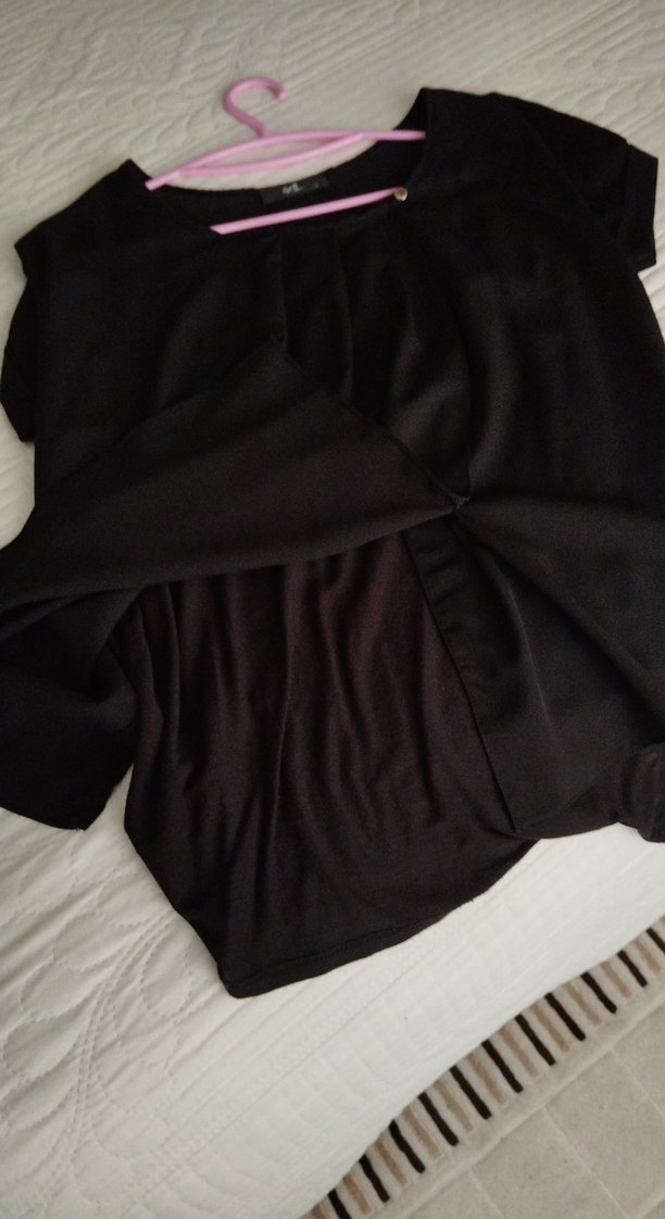 Siyah Salaş Kadın Bluz - Görsel 4