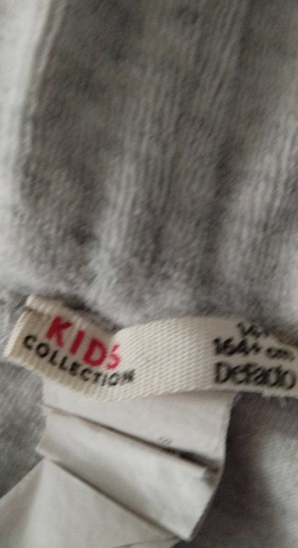 Gri kız çocuk Salaş Kadife Eşofman Altı - Görsel 3