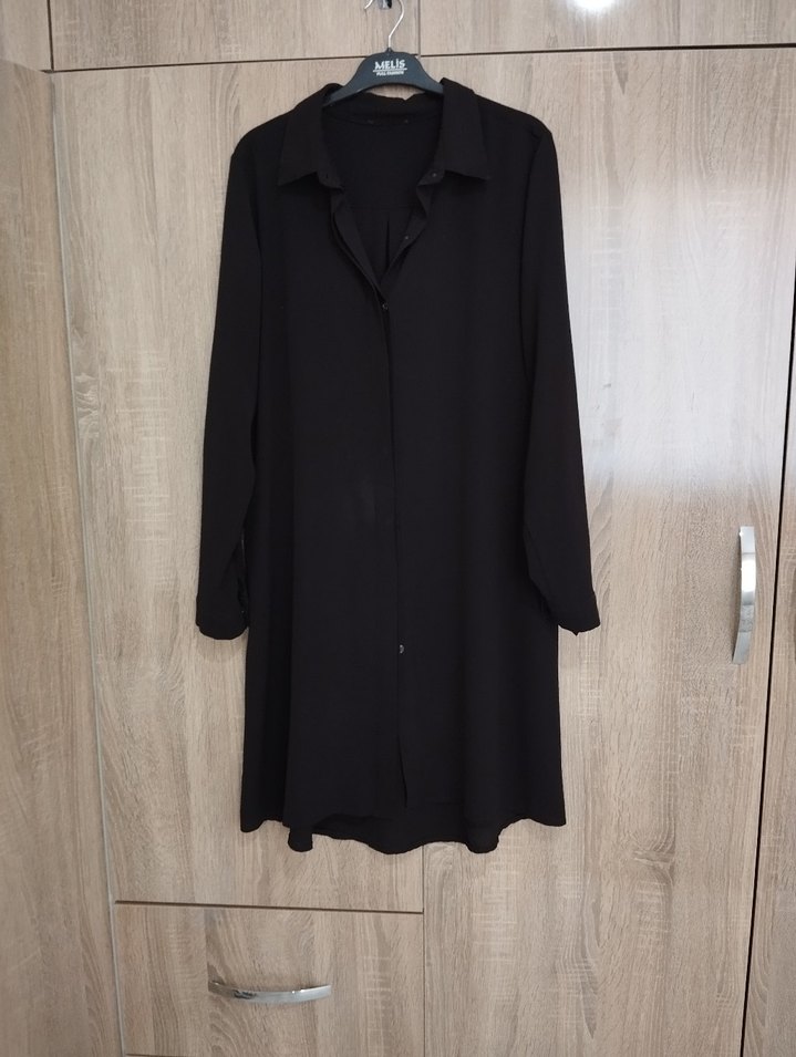 Siyah Uzun tunik gömlek - Görsel 2