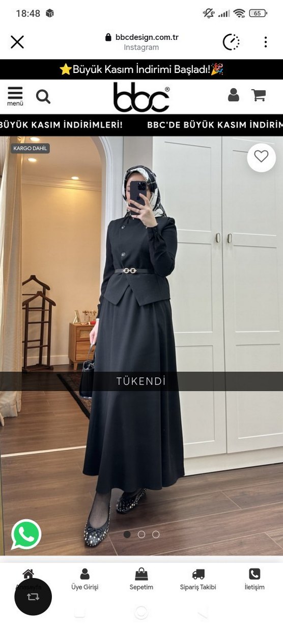 Siyah Uzun etek - Görsel 3