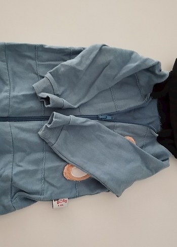 kapşonlu bebek hırka - Görsel 5