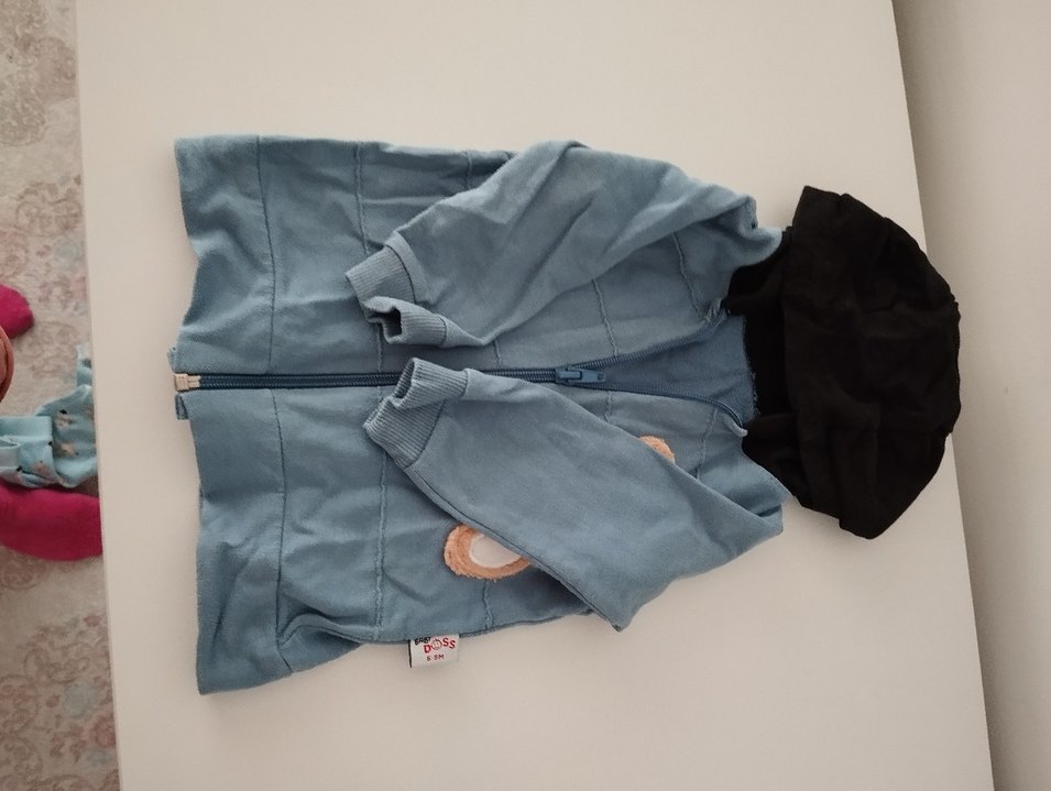 kapşonlu bebek hırka - Görsel 5