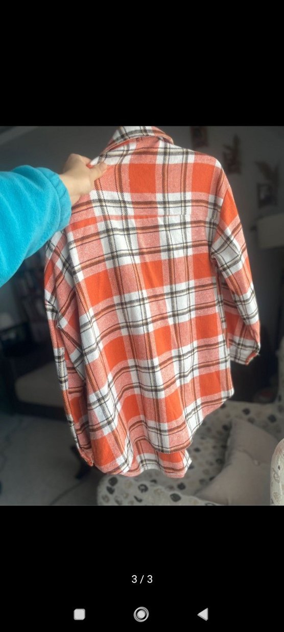 Kırmızı Ekose Desenli Düğmeli Kadın Gömlek - Görsel 3