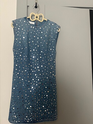 Zara mini kot elbise
