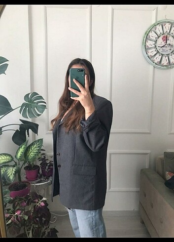 Gri blazer ceket 