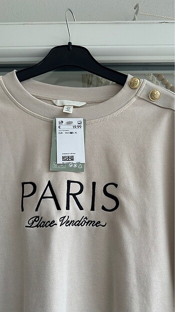 H&M Hm paris yazılı sweatshirt