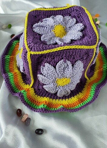  Beden mor Renk Papatya bucket şapka