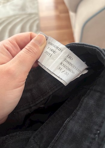 Siyah Düğmeli Erkek Denim Pantolon - Görsel 6