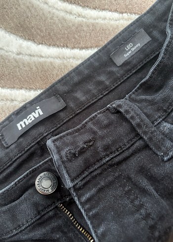 Siyah Düğmeli Erkek Denim Pantolon - Görsel 2