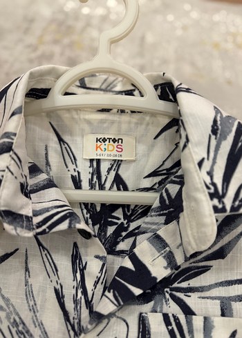 Erkek Çocuk 5-6 yaş Kısa Kollu Desenli Gömlek - Görsel 3