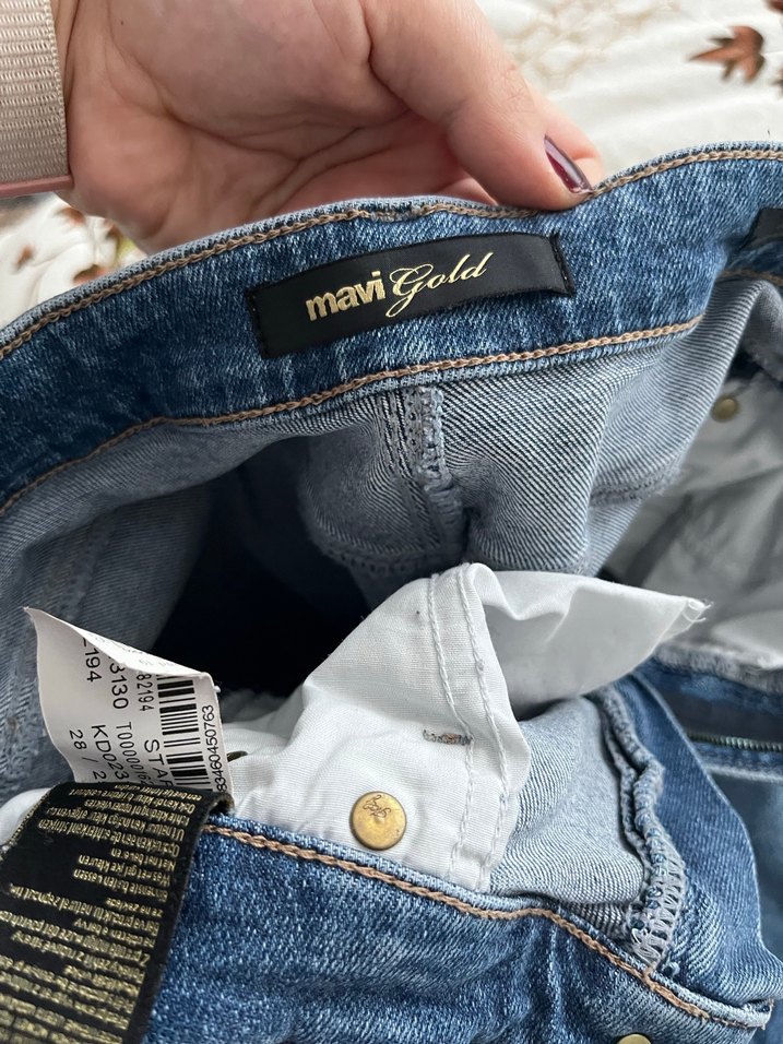 Kadın Lacivert dar Kesim Kot Pantolon - Görsel 4