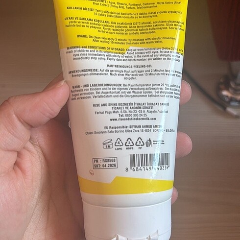 Rise&shine peeling jel - Görsel 2