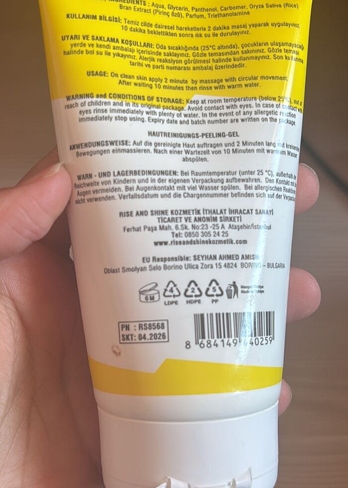 Rise&shine peeling jel - Görsel 2