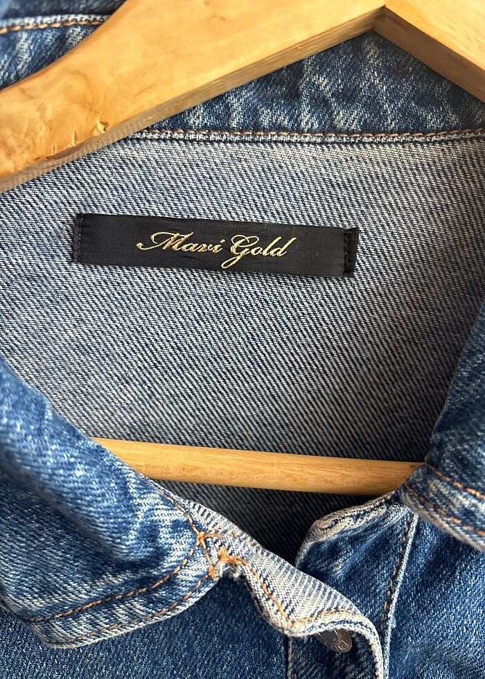 Mavi jeans ceket - Görsel 2