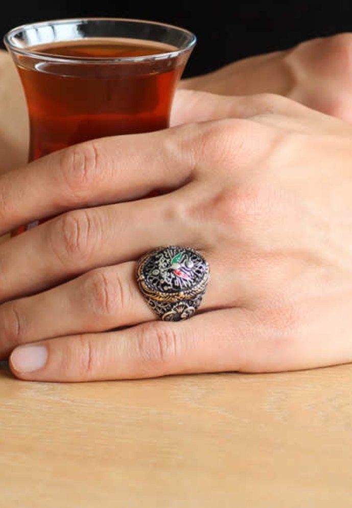 Gümüş Erkek Yüzük - Görsel 2