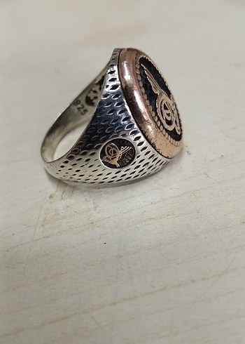 Vintage Siyah Erkek Yüzük Gümüş - Görsel 2