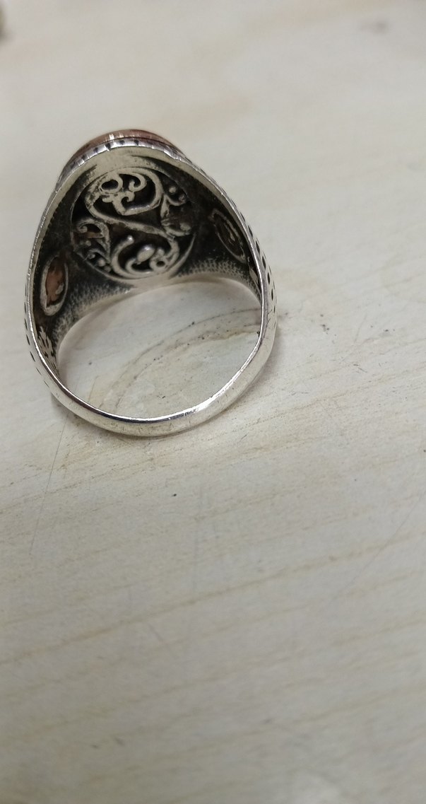 Vintage Siyah Erkek Yüzük Gümüş - Görsel 3