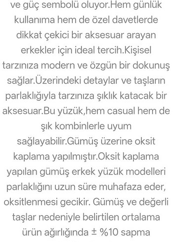 Bohem Mavi Taşlı Erkek Yüzük Gümüş - Görsel 3