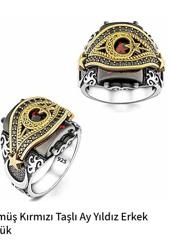 Erkek 925 Ayar Yüzük Gümüş - Görsel 2