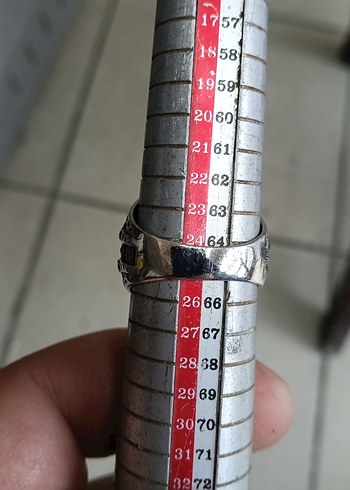 Bordo Vintage Erkek Yüzük Gümüş - Görsel 6