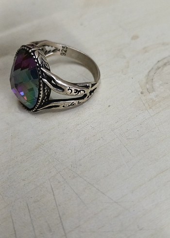 Renkli Taşlı Bohem Erkek Yüzük gümüş - Görsel 4