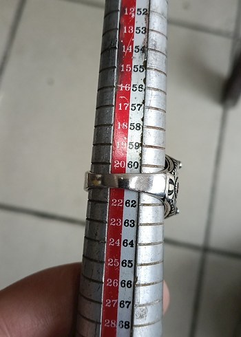 Bordo Vintage Erkek Yüzük Gümüş - Görsel 5