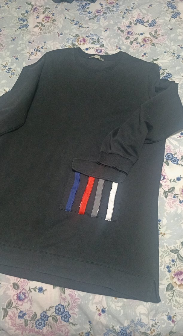 Kadın Siyah Uzun Kollu Sweatshirt - Görsel 2