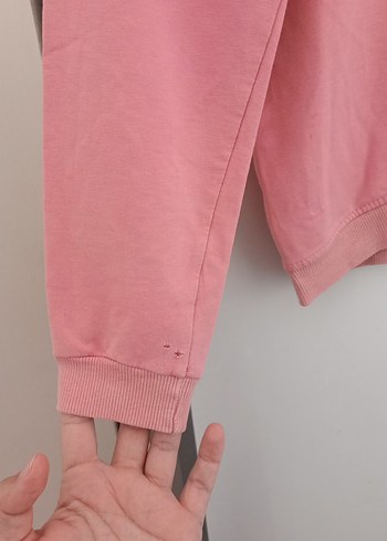 Kız Çocuk Pembe Fırfırlı Sweatshirt - Görsel 2