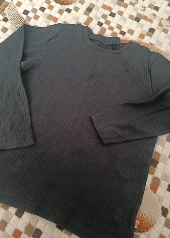 siyah Erkek Çocuk Keten Triko Kazak - Görsel 2