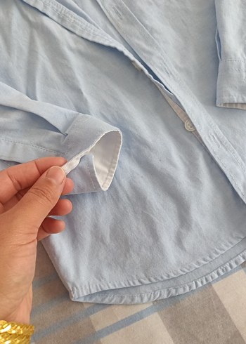 Erkek Çocuk Mavi Keten Gömlek - Görsel 2