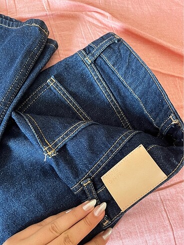 36 Beden lacivert Renk Mango Wideleg Jean