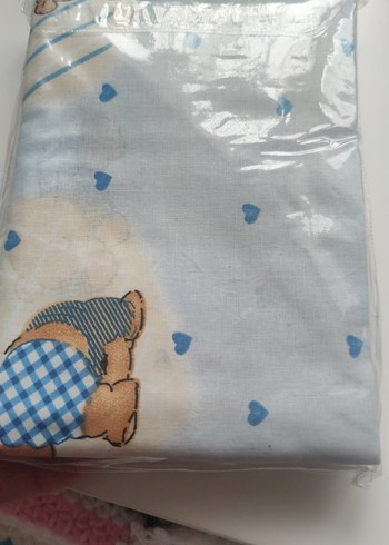 Bebek Nevresim Seti Mavi Baskılı Pamuk - Görsel 3