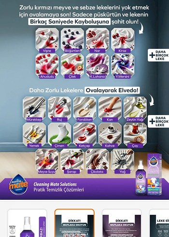 Diğer Cleaning Mate Leke Sihirbazı Konsantre Sprey 200 ml