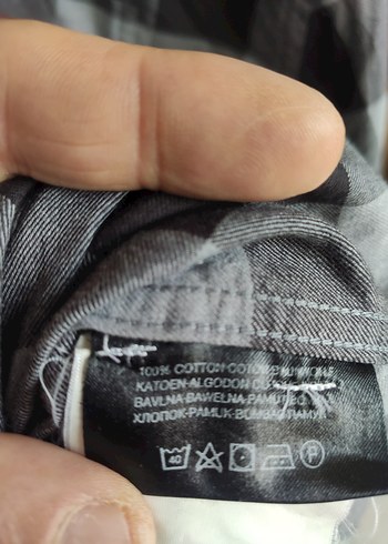 Gri Kareli Pamuklu Erkek Gömlek - Görsel 3