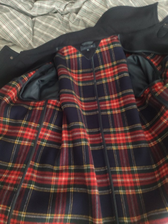 Erkek palto fermuarlı, çıtçıtlı, yün kaşe - Görsel 4