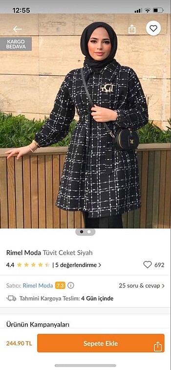Tüvit kaban çeket