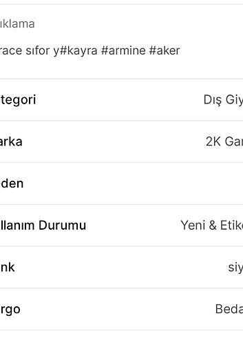 Diğer Yeni etiketi mevcut değil