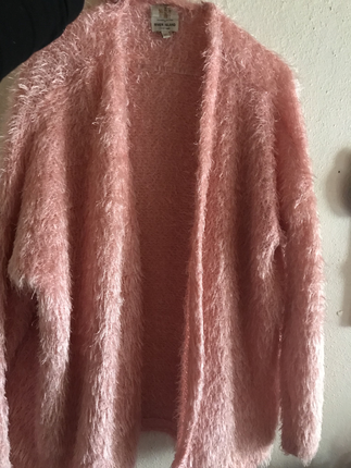 Pembe peluş hırka 