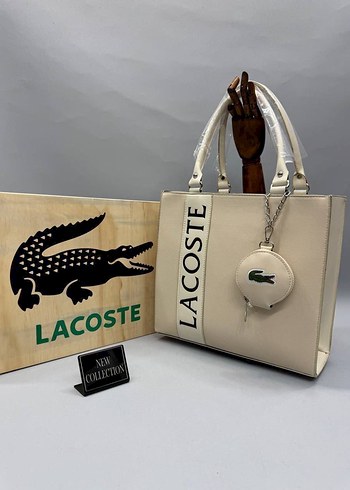 Lacoste Beyaz Deri Dantelli Kadın Çanta