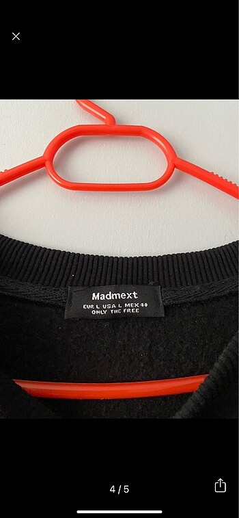 l Beden siyah Renk Madmext sweatshirt.