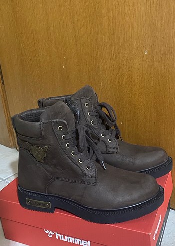 Orijinal Bulldozer Kahverengi Deri Biker Bot - Görsel 2