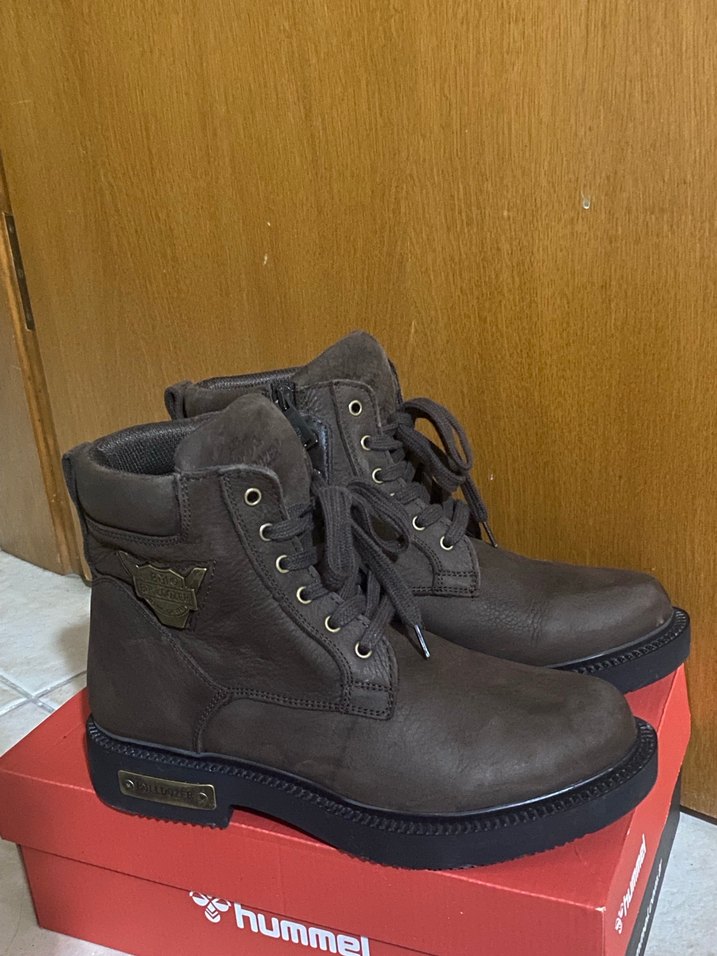 Orijinal Bulldozer Kahverengi Deri Biker Bot - Görsel 2