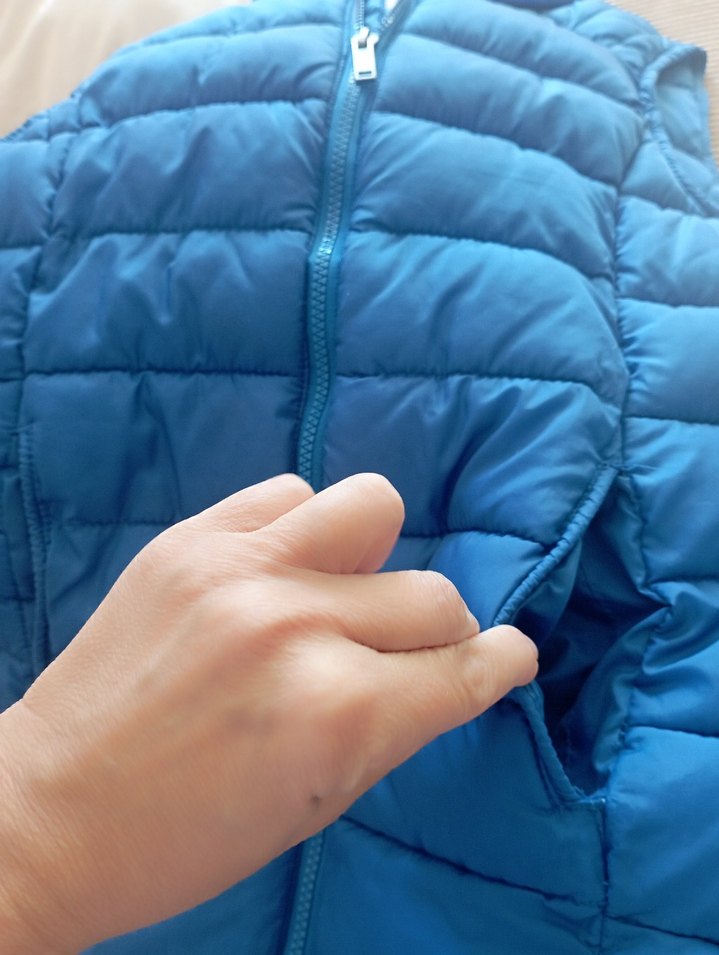 Mavi Fermuarlı Yelek - Görsel 4