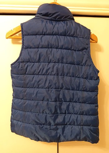 Mavi Fermuarlı Kadın Yelek - Görsel 2