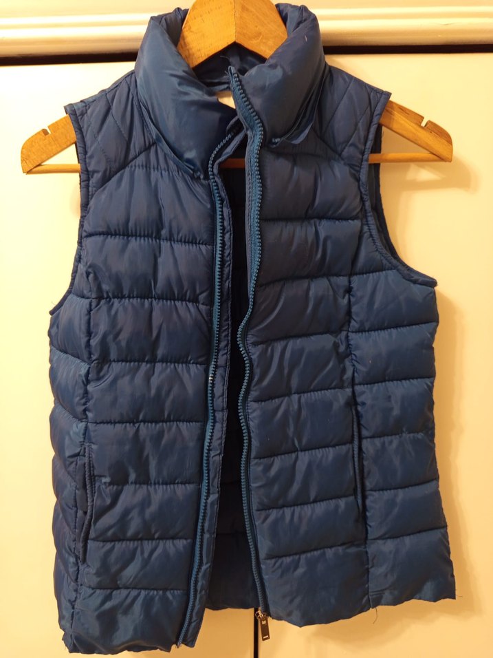 Mavi Fermuarlı Kadın Yelek - Görsel 4