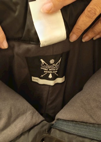 Siyah Erkek Kar ve Kayak Pantolonu, Bol Kesim, Kemerli - Görsel 3